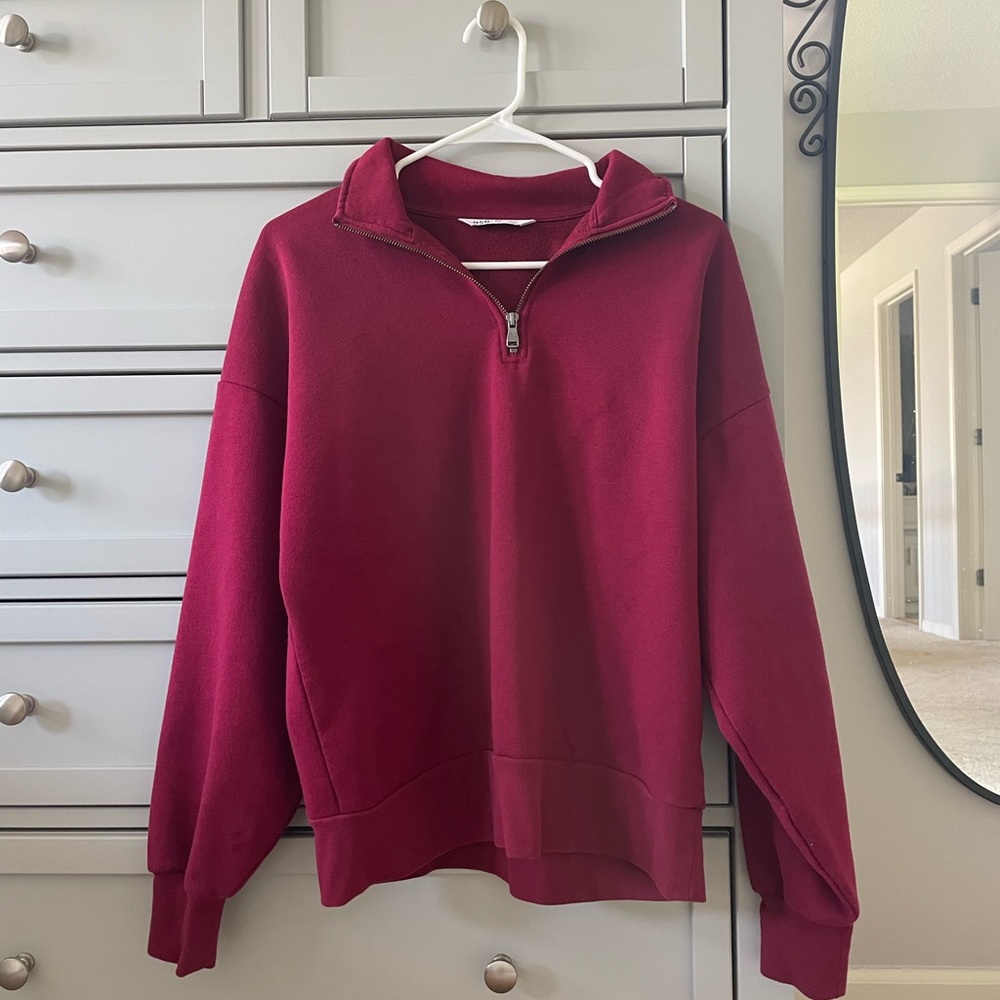 DSG maroon quarter zip sweatshirt, size xs
